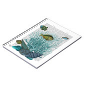 Vis, blauwe schalen en koralen notitieboek (Linkerzijde)