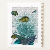 Vis, blauwe schalen en koralen planner (Achterkant)