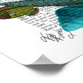 Vis, blauwe schalen en koralen poster (Hoek)