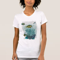 Vis, blauwe schalen en koralen