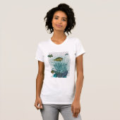 Vis, blauwe schalen en koralen t-shirt (Voorkant volledig)