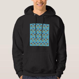 Vis Blauwe Tang En Konijn Vis Actief Hoodie