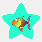 Vis: Bloedblaasjes Klassieke ronde Sticker (Voorkant)