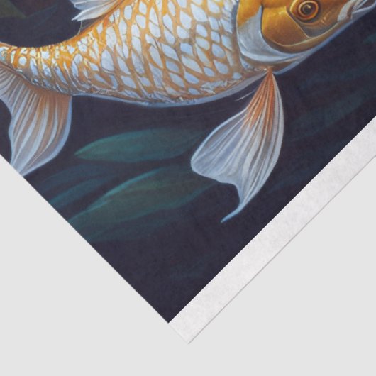  vis bloemendecoupage tissuepapier (Detail)