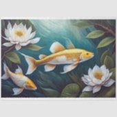  vis bloemendecoupage tissuepapier (Voorkant)