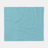 Vis Braid Aqua Blue Fleece Blanket Deken (Voorkant (Horizontaal))