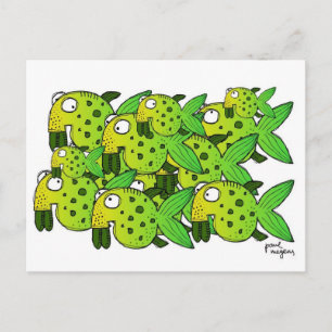 "vis?" briefkaart