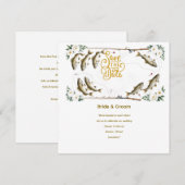 Vis Bruiloft thema voor liefhebbers van het vissen Save The Date (Voorkant / Achterkant)