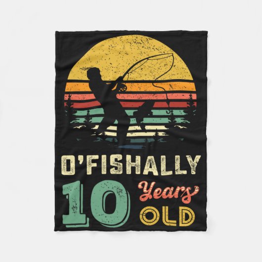 Vis cadeau voor 10 jaar oude kinderen 10 jaar 10e fleece deken (Voorkant)