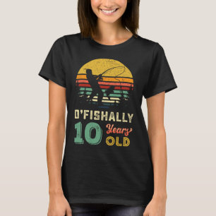 Vis cadeau voor 10 jaar oude kinderen 10 jaar 10e  t-shirt