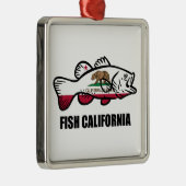 Vis California Baars Metalen Ornament (Rechts)