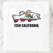 Vis California Baars Rechthoekige Sticker (Tas)