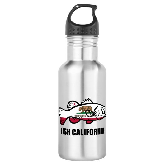 Vis California Baars Waterfles (Voorkant)