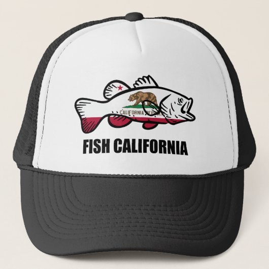 Vis Californische Baars Trucker Pet (Voorkant)