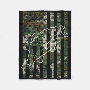 Vis Camo VS Vlag Vis B Patriottische Visser Vader Fleece Deken