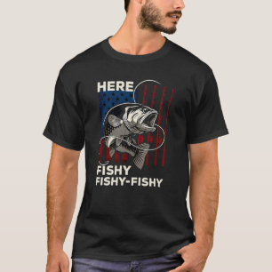 Vis Camouflage Amerikaanse Vlag Visser T-shirt
