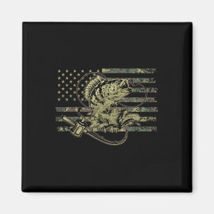 Vis Camouflage Ons Amerikaanse Vlag B Vis Visser Magneet