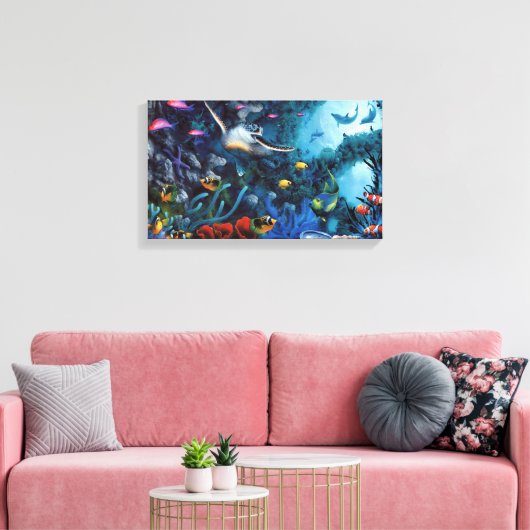 vis canvas afdruk (Insitu (Woonkamer))