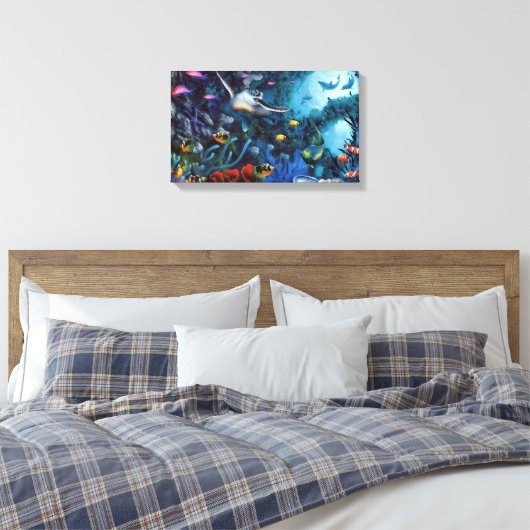 vis canvas afdruk (Insitu (Slaapkamer))