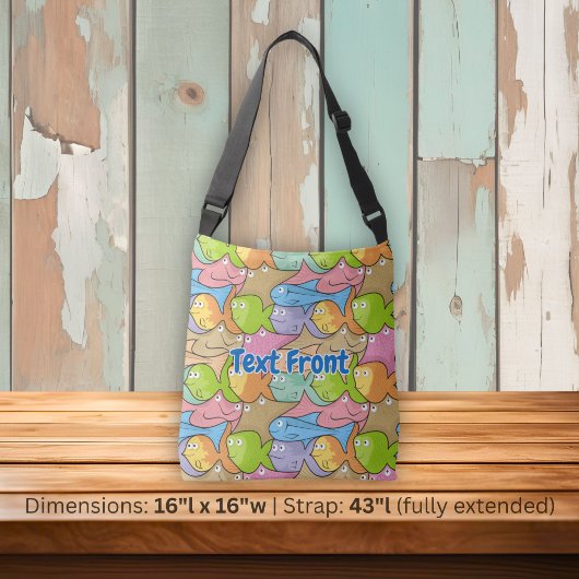 Vis cartoon schoudertas crossbody tas