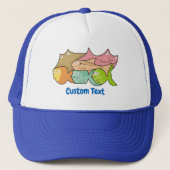 Vis cartoon truckerhoed trucker pet (Voorkant)