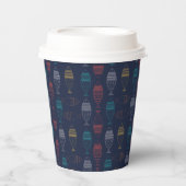 Vis Cartoonpatroon  Papieren Bekers (Voorkant)