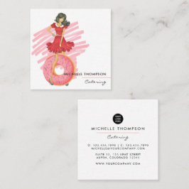 Vis catering vierkant businesskaart vierkante visitekaartje