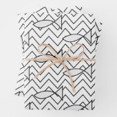 Vis Chevron Stripe Geometric Pattern Inpakpapier Vel (In situ)