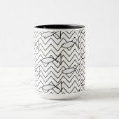 Vis Chevron Stripe Geometric Pattern Mok (Midden)