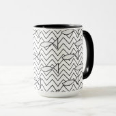 Vis Chevron Stripe Geometric Pattern Mok (Voorkant rechts)