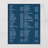 Vis & Chip Winkelrestaurant Menu Adverteren brochu (Achterkant)