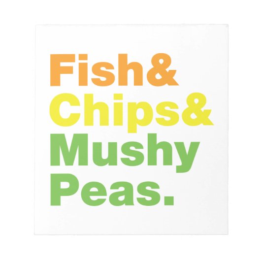 Vis & Chips & Erwtenpuree. Notitieblok (Voorkant)