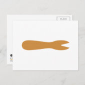 Vis & Chips Shop Wooden Fork Briefkaart (Voorkant / Achterkant)