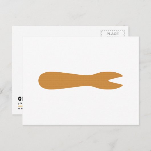 Vis & Chips Shop Wooden Fork Briefkaart (Voorkant / Achterkant)