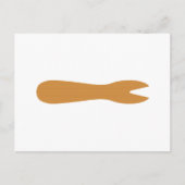 Vis & Chips Shop Wooden Fork Briefkaart (Voorkant)