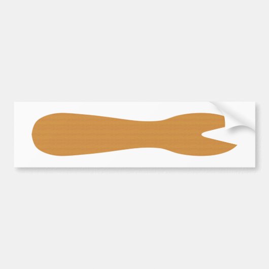 Vis & Chips Shop Wooden Fork Bumpersticker (Voorkant)