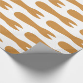 Vis & Chips Shop Wooden Fork Cadeaupapier (Hoek)