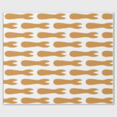 Vis & Chips Shop Wooden Fork Cadeaupapier (Vlak)