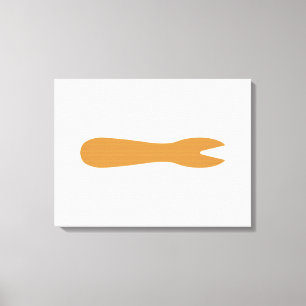 Vis & Chips Shop Wooden Fork Canvas Afdruk