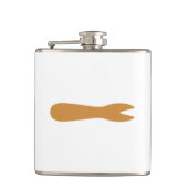 Vis & Chips Shop Wooden Fork Heupfles (Voorkant)