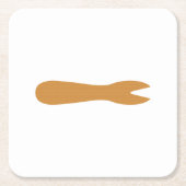 Vis & Chips Shop Wooden Fork Kartonnen Onderzetters (Voorkant)