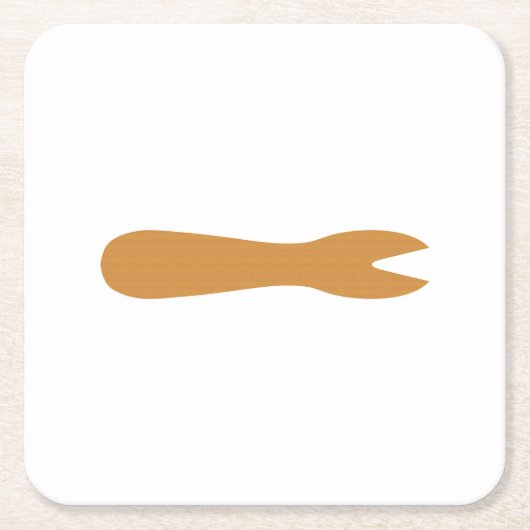 Vis & Chips Shop Wooden Fork Kartonnen Onderzetters (Voorkant)