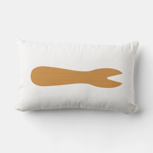 Vis & Chips Shop Wooden Fork Kussen (Achterkant)