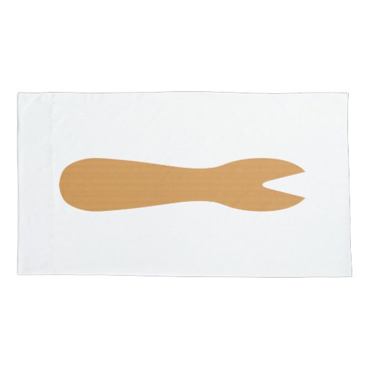 Vis & Chips Shop Wooden Fork Kussensloop (Achterkant-Links)