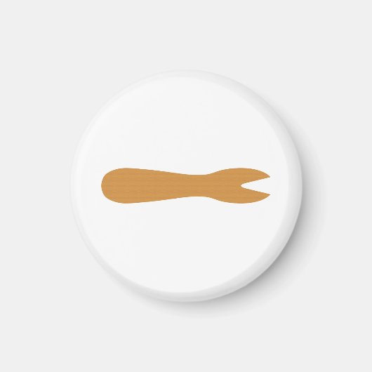 Vis & Chips Shop Wooden Fork Magneet (Voorkant)