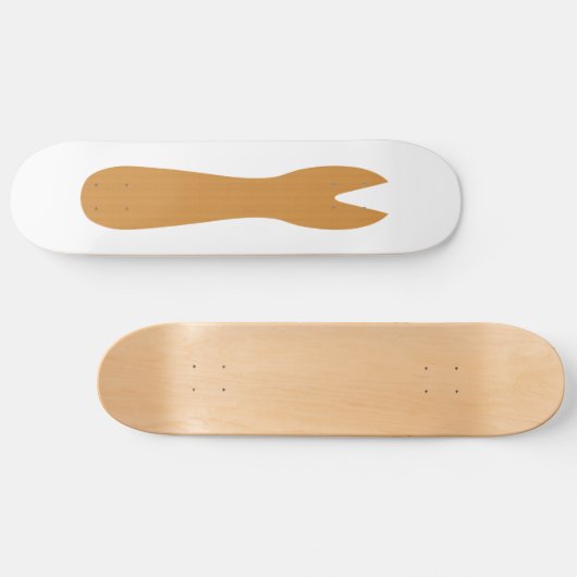 Vis & Chips Shop Wooden Fork Persoonlijk Skateboard (Horizontaal)