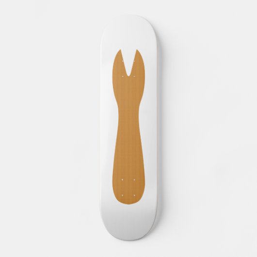 Vis & Chips Shop Wooden Fork Persoonlijk Skateboard (Voorkant)