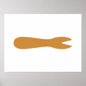 Vis & Chips Shop Wooden Fork Poster (Voorkant)