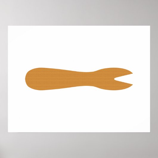 Vis & Chips Shop Wooden Fork Poster (Voorkant)