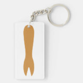 Vis & Chips Shop Wooden Fork Sleutelhanger (achterkant)